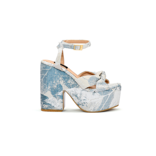 Paula Baby Blue Plataforma Estampada