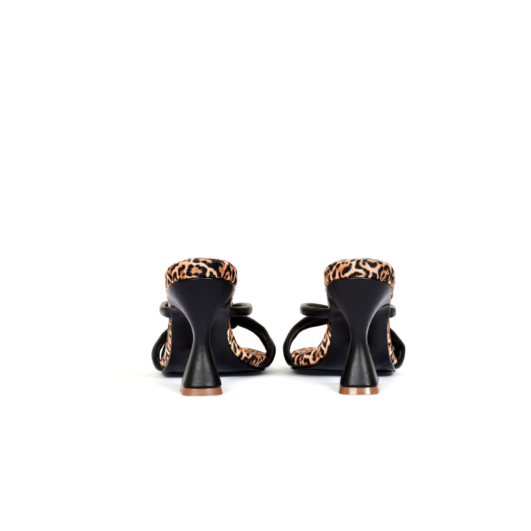 Luz Tacones Black & Animal Print